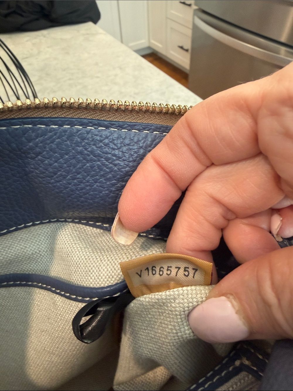 Dooney & Bourke Lucca Leather Satchel With Pocket in the shade Azure - Picture 9 of 9